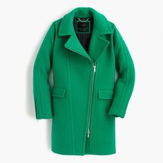 Zippered coat in stadium-cloth : GIFTS FOR HER | J.Crew J Crew Cocoon Coat, Jcrew Coat, Zip Coat, Wool Coat Women, Cocoon Coat, Professional Wardrobe, Wool Blend Coat, Jcrew Women