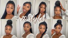 Hairstyles To Do With Knotless, Ways To Style Knotless, Style Knotless Braids, Hairstyles Knotless, Single Braids Hairstyles, Box Braids Updo, Braids Easy, Braids Knotless