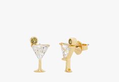 Shaken Or Stirred Studs | KATE SPADE Kate Spade Gold Jewelry For Evening, Elegant Gold Jewelry For Cocktail, Elegant Gold Cocktail Jewelry, Kate Spade Aesthetic, Classic Martini, Kate Spade Earrings, Martini Cocktail, Funky Jewelry, Kate Spade Jewelry