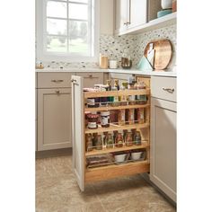 Are your usual storage units in the kitchen either not working anymore or are just not worth the tedious installment? Need a replacement that holds more and does more than your usual cabinets and drawers? The Rev-A-Shelf Soft-close Pullout Cabinet is a kitchen storage organizer designed to fit existing wall cabinets to maximize hard-to-reach spaces. Including a wood organizer with adjustable shelving, chrome rails, and mounting hardware, you'll have everything you need for a more organized and c Pull Out Kitchen Cabinet, Pull Out Pantry, Rev A Shelf, Kitchen Drawer Organization, Cabinet Organizer, Base Cabinet, Kitchen Cabinet Organization, Pantry Design, Pantry Cabinet