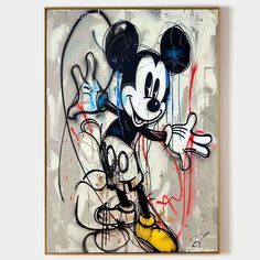 Fun Mickey Mouse Graffiti Art Kids Room Mickey Wall Art for Sale Colorful Mickey Mouse Graffiti Art on Canvas Abstract Graffiti Art, Abstract Graffiti, Mouse Art, Cat Illustrations, Mickey Mouse Art, Delivery Company, Graffiti Wall Art, Boss Baby, Graffiti Wall