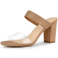 Shop Allegra K for open toe dual clear strap block heel slides mules sandals you are looking for, get more women's chunky heel for yourelf. Order now! Free Returns! Mules Sandals, Womens Chunky Heels, Summer Attire, Chunky High Heels, Open Toe Shoes, Slides Sandals, Mule Sandals, Shoes Heels Pumps, Slingback Heel