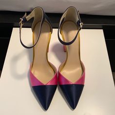 Brand New Never Use, Go With Original Box, Elegant Shoes, Multiple Beautiful Colors As Pictures Showing. Formal Pink Court Shoes With Heel Strap, Pink Block Heel Court Shoes For Evening, Pink Ankle Strap Court Shoes For Formal Occasions, Pink Ankle Strap Court Shoes For Evening, Pink Block Heel Court Shoes With 4-inch Heel, Multicolor Heels With Heel Strap For Formal Occasions, Multicolor Heels With Heel Strap For Formal Events, Pink Formal Court Shoes With Padded Heel, Formal Pink Court Shoes With Padded Heel