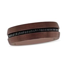 men's wedding band with black diamonds