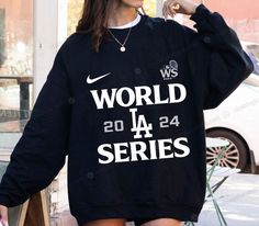 2024 LA Dodgers World Series Nike Sweatshirt, Perfect for Fashion-Forward Baseball Fans Nike Sweatshirts, Baseball Fan