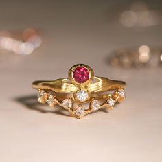 A ruby and diamond perched in a pair of tiny hands. Pinky Promise Ring, Anthony Lent, Ruby Diamond Ring, Tiny Hands, Ring Ruby, Ruby Diamond Rings, Fall Styles, Pinky Promise, Hand Ring