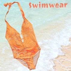 Light Orange One Piece Swimsuit With White Line Abstract Design, In The Middle It Has Two Plastic Rings Connecting The Swimsuit Through The Chest Area. Size Medium Orange One Piece Swimsuit, Mastectomy Swimsuits, Training Swimsuits, Ruffle Bathing Suit, Navy Swimsuit, Maaji Swimwear, Orange One Piece, Lace Swimsuit, Plastic Rings