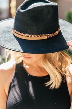 NEW!! The "Joshua" Faux Suede Panama Hat in Black Adjustable Fedora Costume Hats For Fall, Chic Adjustable Hat With Structured Crown, Adjustable Flat Brim Mini Hat For Fall, Trendy Wide Brim Felt Hat For Festivals, Flat Brim Festival Hat For Fall, Chic Curved Brim Hat For Festivals, Chic Adjustable Costume Hats With Short Brim, Chic Curved Brim Festival Hat, Fall Costume Hats With Curved Brim