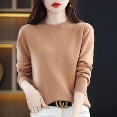 Women's O-neck Pullover Casual Knitted TopsHello friends, welcome to my shop We support the wholesale direct shipping, please contact us for more information Reference size:S: Bust: 85cm, Length: 57cm, Sleeve Length: 56cmM: Bust: 90cm, Length: 58cm, Sleeve Length: 57cmL: Bust: 95cm, Length: 59cm, Sleeve Length: 58cmXL: Bust: 100cm, Length: 60cm, Sleeve Length: 59cmXXL: Bust: 105cm, Length: 61cm, Sleeve Length: 60cm Brown Crew Neck Sweater In Solid Color, Brown Solid Color Crew Neck Sweater, Trendy Non-stretch Crew Neck Sweater, Brown Crew Neck Sweater, Non-stretch Knitted Crew Neck Sweater, Winter Crew Neck Plain Sweater, Brown Crew Neck Soft Knit Top, Trendy Crew Neck Plain Sweater, Brown Soft Knit Crew Neck Top