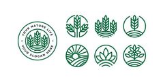 Download this Premium Vector about Set of nature logo template with badgesand discover more than 142 Million Professional Graphic Resources on Freepikfreepik vector minimallogo naturelogo logocollection Eco Logo Design Branding, Nature Logo Inspiration, Natural Products Logo, Agro Logo, Plants Logo, Herb Logo, Supermarket Logo, Plant Logo