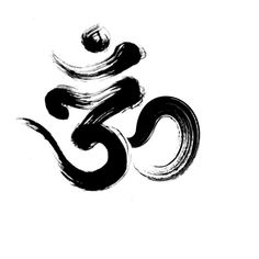 an omen symbol is shown in black and white