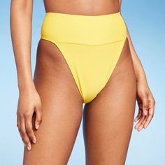 Extra cheeky bikini bottom from Wild Fable™ in a solid hue tailored in a flattering high-waist, extra high-leg silhouette. Made from soft fabric with spandex and full lining for stretchy comfort and coverage. Pull-on style makes it easy to put on and take off. If you're not satisfied with any Target Owned Brand item, return it within one year with a receipt for an exchange or a refund. Wild Fable™: A look for every story. Photography Lighting, Cheeky Bikinis, Swim Suit Bottoms, Distressed Black Jeans, High Leg, Swimwear Fashion, Wild Fable, Womens Swim, Soft Fabric