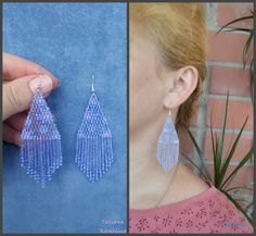 These handmade unique earrings with abstract floral print are made of high-quality Czech beads and strong synthetic thread. I use my author's scheme . They are elegant, fashionable, and highly versatile, suitable for everyday wear. Color:blue,light blue,pink. I beg you not to copy my authoring 100% hand made with love! Measurements: Length-9 cm (with schwenze) , Width -3 cm Materials: Silver plated ear hooks Czech glass beads Nylon Thread Handmade Chandelier Earrings As Summer Gift, Handmade Summer Chandelier Earrings As Gift, Handmade Light Blue Beaded Earrings For Gift, Summer Blue Chandelier Earrings Gift, Summer Gift Blue Chandelier Earrings, Lily Painting, Beaded Earrings Native, Unique Chandeliers, Abstract Floral Print