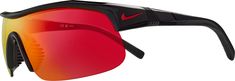 Whether you call it nostalgic or fresh, shield shades can take you from sport to street without missing a beat. Drawing on the style that athletes have donned for decades, the Nike Show X1 is a favorite for all—and it’s made to make your transition easy, with the Nike Elite 1-piece lens, rubberized tips and nose pads that keep your fit on track. Fit & Design: Nike Elite 1-piece lens provides superior coverage and clarity Ventilated rubber nose bridge reduces fogging Adjustable temple arms with rubber tips give enhanced grip and optimal fit Injected frame material is derived from at least 45% castor bean oil Cheap Sporty Sunglasses With Anti-reflective Coating, Functional Red Sports Sunglasses, Black Plastic Sports Sunglasses, Castor Bean, Red Anti-reflective Sports Sunglasses, Modern Orange Anti-reflective Shield Sunglasses, Nike Elite, Nose Bridge, You Call