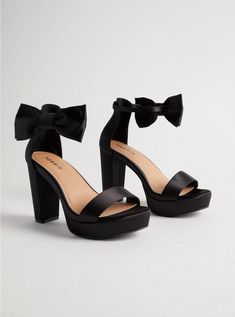 Bow Platform Tapered Heel (WW)Bow Platform Tapered Heel (WW), BLACK Shoes Prom Black, Prom Shoes Black Thick Heel, Black Prom Shoes Chunky, Black Weddong Shoes, Black Prom Shoes Fancy, Quinceanera Shoes Heels Black, Black Heels Wide Width, Short Platform Heels, Short Heels For Wedding