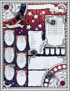 a page with lots of space and stars on it