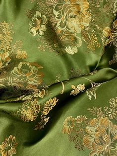 Anais OLIVE Floral Brocade Chinese Satin Fabric for Cheongsam/Qipao, Apparel, Costumes, Upholstery, Bags, Crafts - 10220 Content: 100% polyester Stretch: None Width: 45 inches Edge: Straight Uses: Gowns, dresses, tops, skirts, decorations, costumes, draperies, upholsteries, bags, crafts, etc. DISCLAIMER: Expedited shipping options do not apply to 5, 10, 50 and 100 yard options. Sample/Swatch: 4x2 inches for $4.99 each, free shipping. We highly suggest buying a sample first to see and feel the fa Wall Hanging Paper Craft, Chinese Fabric, Paper Wall Hanging, Hanging Flower Wall, Wall Hanging Diy, Indian Fabric, Brocade Fabric, Mode Inspiration, Cheongsam