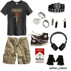 #grunge #grungeoutfit #converse #malboro #fashion #nirvana #kurtcobain #nirvanashirt #davegrohl Grunge Outfit, Grunge Outfits, Nirvana, Converse