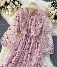 Cute A line letter dress long sleeve dress two pieces sets Fabric: tulle Color: apricot, white, blue, purple, pink Size: free size length 110 bust 106 waist 60-84 sleeve length 56 Dress Two Pieces, Dress Long Sleeve, Two Piece Sets, Dress Long, Two Pieces, Blue Purple, Sleeve Dress, Free Size, White Blue