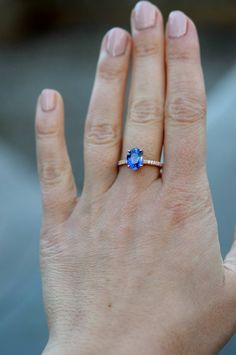 2.93ct Ultra Violet ring Blue Sapphire Ring. Plum sapphire | Etsy Ring Blue Sapphire, Gold Ring Engagement, Sapphire Solitaire, Blue Sapphire Ring, Dream Engagement Rings, Ring Blue, Ring Oval, Plum Purple, Blue Sapphire Rings