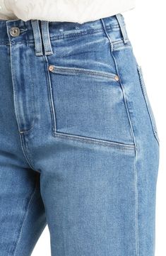 PAIGE Anessa High Waist Wide Leg Jeans | Nordstrom Wide Legged Jeans, High Waist Wide Leg Jeans, Pants Details, Sharp Dressed Man, Denim Details, Country Outfits, Modern Outfits, Wide Leg Jeans, Denim Pants