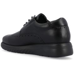 The Ramos casual derby from Vance Co. is a bold take on a simple look. The 12 mm Tru Comfort Foam� massaging insole cushioned collar tongue round toe and vegan leather will give you comfort for your daily needs. A lightweight EVA outsole grounds the design. Black 13, Shoe Black, Dress Shoe, Shoes Black, Thing 1 Thing 2, You Bag, Black Shoes, Derby, Vegan Leather