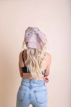 A muted colored, paisley print bandana that can be fastened as a hair scarf, ascot or face mask, whatever your heart desires. #LoveMyLeto Dimensions: 21" x 21" Imported