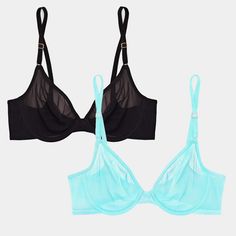 Simply sexy, the Sheer Mesh Demi Underwire Bra highlights the best version of you with clean lines and a modern, mesh construction. Super soft and airy, this unlined bra has two layers of sheer, molded cups anchored with underwire support to enhance your most natural shape. Flirtatious demi cups are outlined with matte elastic trim, highlighting your natural contours. Two-ply mesh wings and ballet back offer back and side smoothing so your silhouette appears seamless under clothing. Like a secon Demi Cup, Natural Contour, Unlined Bra, Demi Bra, Bra And Panty Sets, Edgy Outfits, Underwire Bra, Second Skin, Clean Lines