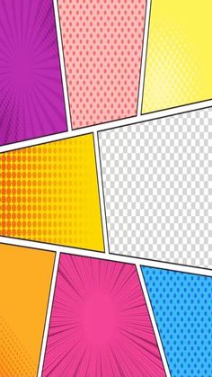 pop art background with different colors