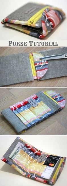 this is an image of a wallet made out of fabric