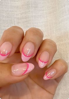 Pink French Tips, New Academic Year, Hoco Nails, Teen Nails, Cruise Nails, Cute Pink Nails, Back To School Nails, Cute Simple Nails