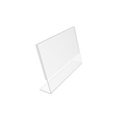 an image of a clear acrylic sign holder on a white background with clippings