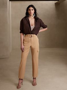 Women's Shop All | Banana Republic Cargo Pants Outfit, Tan Pants, Cargo Pant, Style Mistakes, Slim Pants, Business Casual Outfits, Bottom Clothes, Look Chic