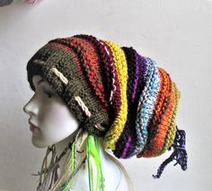 Dreads Long Tube Hat dreadlock Sock Oversized Slouchy Unisex Winter Slouchy Hat Knit Rasta Tam Hippie Boho Headband Dreadstyles Buggy Hat Dreads Woodland Hat Long slouchy beanie. In soft acrylic yarn. Vegan friendly headgear.It's warm and yet suitable to wear all year around.This hat should be suitable for long dreads. Crochet Dread Hat Pattern Free, Dreads Long, Crotchet Beanies, Dreads Diy, Hippie Boy, Hippie Hat, Reggae Bob Marley, Long Dreads, Crochet Dreads