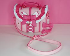 Pink Harajuku Style Satchel Shoulder Bag, Harajuku Style Pink Bag For Cosplay, Harajuku Style Pink Crossbody Shoulder Bag, Kawaii Pink Crossbody Shoulder Bag, Pink Kawaii Crossbody Shoulder Bag, Japanese Handbag, Demon Wings, Classic Color Palette, Pink Berry