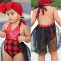 Baby Girls Buffalo Plaid Tutu Romper & Headband Red Sequin Upper, Red Black Plaid Lower, Black Tulle Skirting. Cute For Fall And Winter Photo Shoots Thanksgiving Or Christmas Outfits Baby Toddler 9 Mo. 12 Mo. 18 Mo. Just Add Tights And Top For Cold Climate Areas. Woodlands, Lumber Jack, Party Themes. Ships From The Usa Delivery In 3/4 Days. Includes A Coordinated Buffalo Plaid Headband. New, Unworn, No Tags. Toddler Girls Outfits, Lumberjack Costume, Top Hat Costume, Baby Birthday Outfit, Photo Clothes, 1st Birthday Outfit Girl, Xmas Outfits, First Birthday Dresses