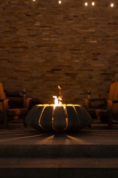 This fire pit is a modular marvel, supported by internal metal frame Concrete Fire Pit, Concrete Fire Pits, The Sunflower, Metal Frames, Fire Pits, Fire Pit, Metal Frame, Design Studio