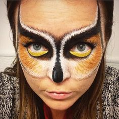 Image result for owl makeup Owl Halloween Makeup, Narnia Makeup, Eagle Makeup, Owl Face Paint, Owl Makeup, Creepy Clown Makeup, Animal Makeup, Eagle Eyes, Kids Face Paint