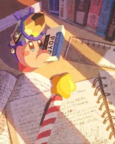 an image of a cartoon character reading a book