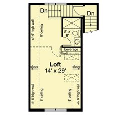 the floor plan for a two bedroom apartment with lofts and an attached bathroom area