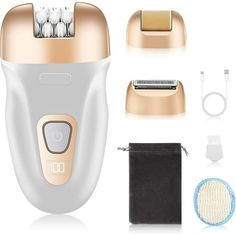 WHY US? MICHPONG epilator aims to bring you the most professional hair removal experience! The ultra-precise tweezers and high-speed rotation effectively and precisely remove hair from the root, leaving you salon-like smooth skin for up to 4 weeks. The tweezers are also equipped with massage rollers to reduce pain during use, making it a friendly epilator for facial hair and beginners. Besides, this 3-in-one multifunctional set includes a floating foil shaver for sensitive areas and fine hair, a Remove Hair, Silky Skin, Body Hair Removal, Callus Removal, Cleansing Brush, Epilator, Massage Roller, Professional Hair, Body Hair