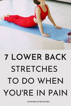 Lower Back Pain Stretches, Exercises For Back Pain, Exercises For Back, Low Back Pain Relief