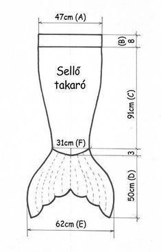 the size and measurements for a mermaid tail