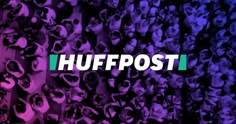 the words'hubpost'are displayed in front of an image of many people