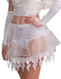 Add the finish touch to your costume. This Angel White Crinoline Slip has lace detail. Works with a variety of costumes. Frilly Knickers, Halloween Forum, Lace Costume, Skirt Inspiration, Dressy Sweatshirt, Cute Comfy Outfits, Office Party, Lace Edging, Petticoat