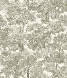 a wallpaper with trees and bushes on it