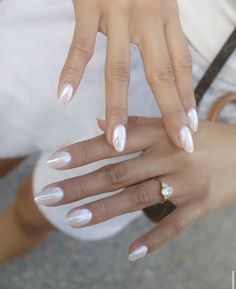 Nails Minimalist, Engagement Nails, Summery Nails, Pearl Nails, Nail Jewelry, Bridal Nails, Fire Nails, Dream Nails