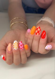 Teen Nails, Sassy Nails, Bright Nails, Hair Skin Nails, Nails 2024, Spring Nail, Funky Nails, Nails Short