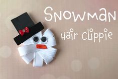 the snowman hair clip is made out of paper