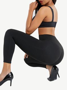 High-waisted leggings for targeted tummy control, add adjustable closure on the belly part to get light to moderate compression and support. Provide a stretchy fit on your lower body, integrate functions of tummy control, leg trimming, butt lifter, and body contouring. Breathable and comfortable fabric is suitable for everyday wear, yoga, jogging, running, fitness, cycling, and more. Delicate stitch for fastness; Hook and eye closure for easy tightness adjustment; Neoprene fabric has the functio Compression Shapewear With Built-in Bra For Yoga, Gym Bottoms With Built-in Bra And Stretch, Gym Shapewear With Built-in Bra And Stretch, High Waist Smoothing Tights Shapewear, High Waist Smoothing Shapewear Tights, Compressive High-waist Activewear With Built-in Bra, Yoga Compression Shapewear With Built-in Bra, Yoga Shapewear With Compression And Built-in Bra, Shapewear Pants With Stretch And Wide Waistband